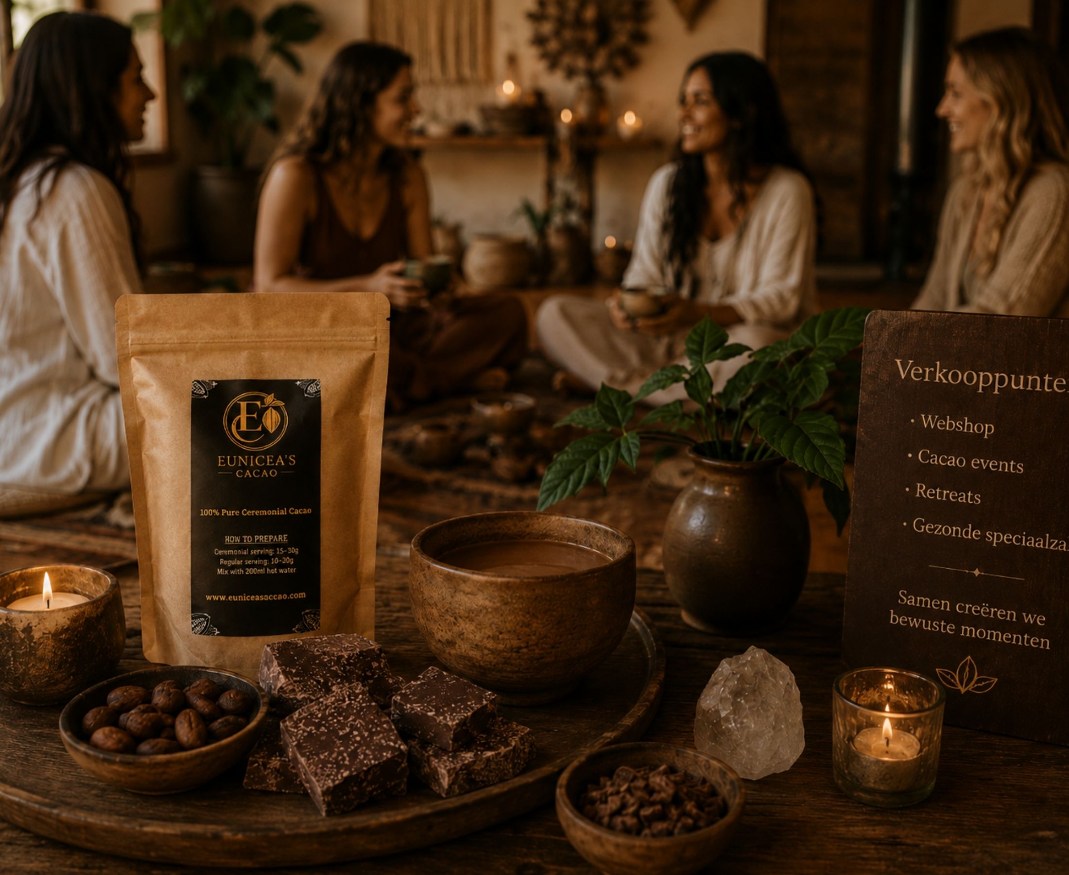 Eunicea’s Cacao voor community, cacao events en verkooppunten
