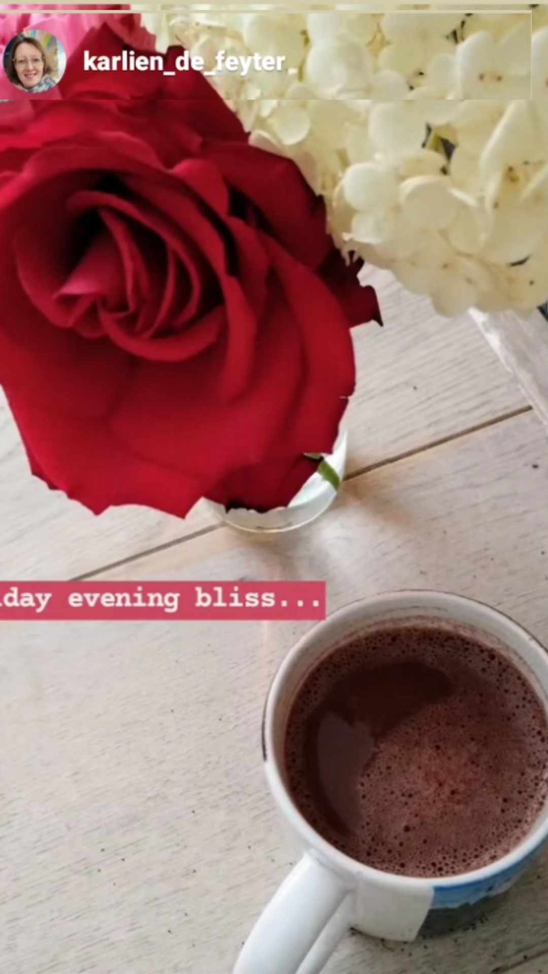 Cacao met bloemen